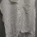 French Toast Women's Junior's Fitted Wrinkle-Resistant Oxford Shirt with Short Sleeves (White)