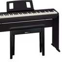 Roland FP-10 Digital Piano - Black Bundle with KSC-FP10 Stand, Bench, Sustain Pedal, Instructional Book, Online Lessons, Instructional DVD, and Austin Bazaar Polishing Cloth