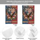 2 x Garden Flag 12x18 Double Sided, 1776-2026 USA 250th Anniversary Patriotic Yard Flag, American Outdoor Small Garden Flag for 4th of July Porch Lawn Decor