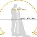 Wokceer Wedding Arch 7.2FT Round Backdrop Stand Gold Metal Circle Backdrop Stand Circle Balloon Arch Stand Frame for Birthday Party Bridal Shower Anniversary Ceremony Candy Tables Celebration