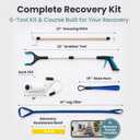 PELEGON Hip Kit - Hip Kit Post Surgery - Hip Replacement Kit After Surgery with Grabber Tool, Sock Aid, Leg Lifter, Dressing Stick, Shoe Horn, Exercise Band - Complete Recovery Kit for Seniors
