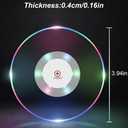 3 PCS Colorful LED Cocktail Coaster, Round Ultra-Thin LED Drink Coaster Luminous Coaster, 3.9-inch Non-Slip & Waterproof Transparent Beer Beverage Coasters for Club, Bar, Party Wedding Halloween