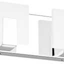 Aipsun 2 Lights Dimmable Modern LED Vanity Light for Bathroom Frosted White Acrylic Chrome Up and Down Bathroom Wall Light Fixtures Over Mirror(White Light 6000K)