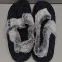 ATHMILE House Slippers for Women Memory Foam Closed Back House Shoes Outdoor Indoor Bedroom Slippers Chenille Knit Fleece Fuzzy Comfy Cozy US 12-13