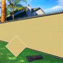 6ftx25ft Privacy Fence Screen Heavy Duty 170 GSM Windscreen & Dustproof Fabric Privacy Screen Covering Mesh Fencing for Outdoor Patio, Balcony, Pool Deck, Sand