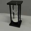 Bellaware 60 Minutes Hourglass, Wood Sand Timer White