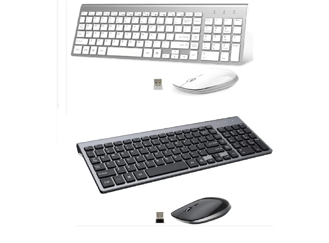 Wireless Keyboard and Mouse Combo. White