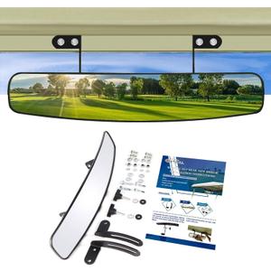 BETOOLL 16.5" Wide Rear View Convex Golf Cart Mirror for EZ Go, Club Car, Yamaha