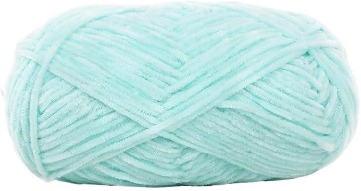 Edelweiss Hand Woven Chenille Wool Golden Velvet DIY Material Bag Crochet Doll Golden Velvet Fine Thread Group Crochet (Color : 15)