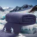 ZonLi Cooling Blanket for Hot Sleepers 50"x70", Q-Max 0.5 Lightweight Cool Touch Breathable Summer Blanket for Night Sweats, All-Season Cold Blankets, Dusk Blue