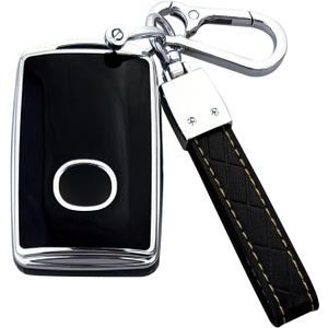 Key Fob Cover Case Compatible with 2019-2024 Mazda 3/Hatchback, 2020-2024 CX-5, CX-30, CX-9 Accessories (Black)