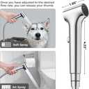 Handheld Bidet Sprayer for Toilet, Hurran New Premium Muslim Shower Toiletbidet Cloth Diaper Sprayer Set, Precise Adjustable Water Pressure Control with Bidet Hose for Feminine Wash, Chrome