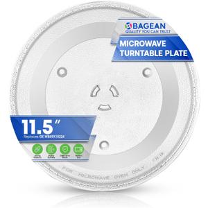 Microwave Plate Replacement 11.5 WB49X10224 Compatible with GE Microwave Glass Plate - Exactly Replaces Rotating Glass Turntable Tray - Oven Spinning Dish Tray for Better Reheating and Cooking