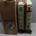 YAMTION Luggage Sets 6 Piece,Hardside 20In Suitcase with Spinner Wheels,TSA Lock,Carry On Suitcase Travel Essentials for Personal Items,Green
