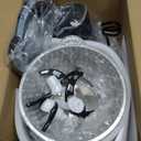 Ganiza Food Processor, 2-Speed Food Chopper Meat Grinder with 8 Cup Stainless Steel & 8 Cup Glass Bowls, Upgraded Button & Smart Overheat Protection Light - Includes Clean Brush, 2 Sets of Blades (Silver)