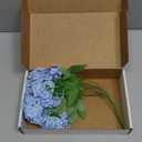 GREENTIME 13” Artificial Hydrangea Flowers Faux Hydrangea Bouquet with 7 Head 3.15” Tiny Hydrangea for Vase Wedding Bouquet Home Decor DIY Baby Shower Centerpieces Tables Decoration(Blue), 1 Piece