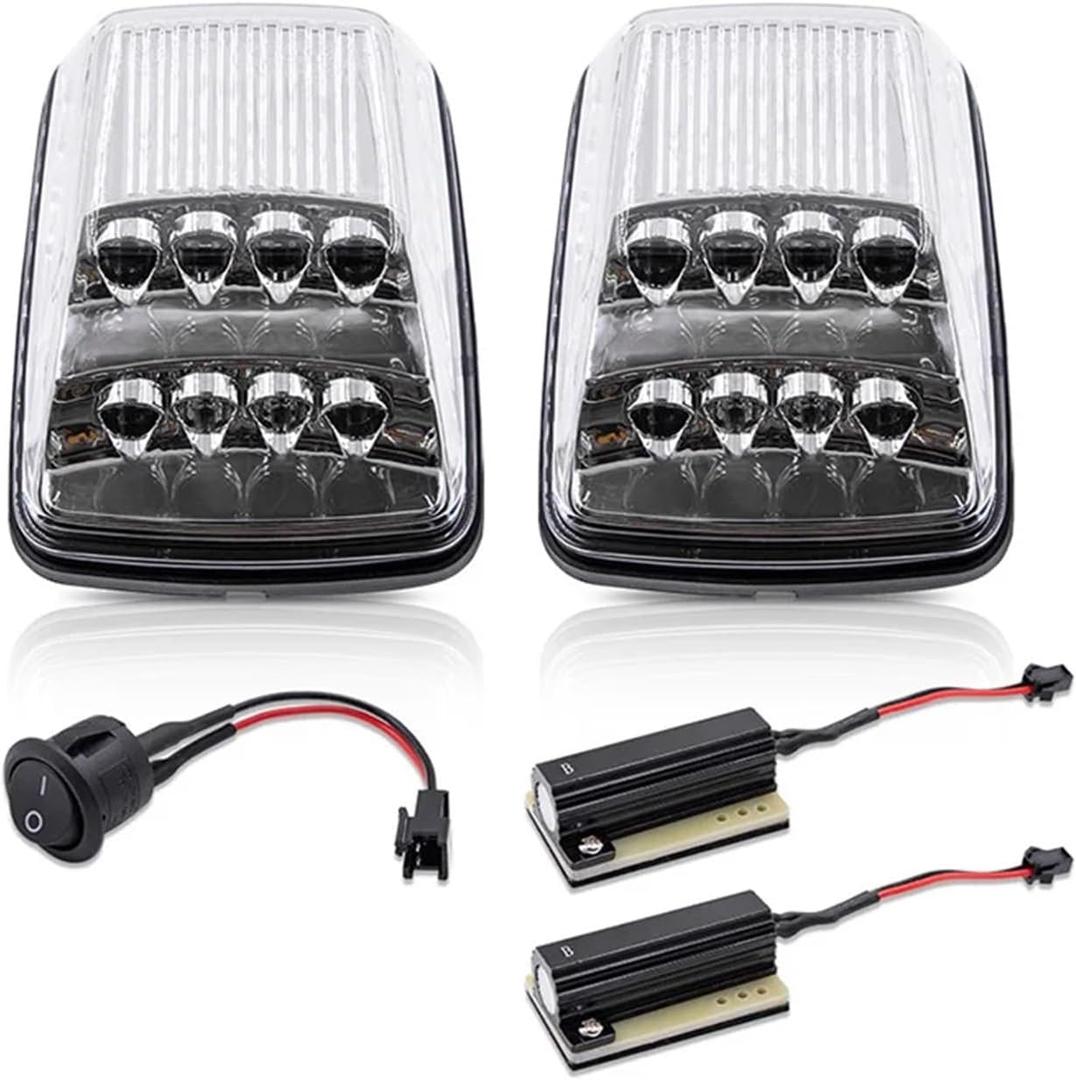 Front Wing Led Dynamic Turn Signal Lamps Light Corner Light Compatible with Benz W463 G-Class G500 G55 AMG G550 Clear Smoke (Clear Lens)