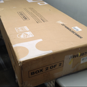 4PCS Patio Solid Wood Furniture Set Conversation Coffee Table W/White Cushion 53'' x 27'' x 34.5''