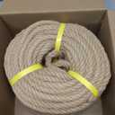 3/8 Inch Natural Jute Rope, 200 Feet Thick Hemp Rope, 4 Strands Twisted Jute Twine for Crafts, Gardening, Cat Scratching Post, Home Decorating, Indoor/Outdoor Use