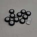 Yiliaw LED Puck Lights with Remote Control, AA Battery Operated, 12 Color Closet Under Cabinet Lighting, Push Tap Light, Under Counter for Kitchen, 12 Pack, Black-Magnetic