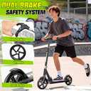 TaroKitc Kick Scooter for Kids 8-12, Teens & Adults | 240 LBS Max Load, Hand Brake & Bell, Lightweight, Foldable 8-Inch Big Wheel Scooter with 4 Adjustable Height Levels | Park Rides & Commuting