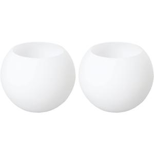 Opal White Frosted Glass Globe Lamp Shades Replacement Lampshade Cover with 1-5/8-inch for Wall Sconce Pendant Lighting G0092