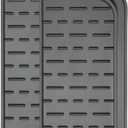 Crystala Filters Non-slip Cuttable fridge water Dispenser Drip Tray, Fridge Water Dispenser Drip Tray Prevents Water Splashes, 2 Pack (Rectangular, Black)