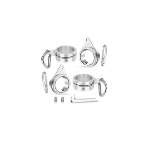 1" Flag Pole Rings Flagpole Inner Diameter, Φ: 1"-Pack of 4, Silver