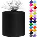Tulle Fabric Roll, 6 by 200 Yards (600FT) Tulle Organza Fabric Spool for DIY Tutu Skirt Baby Shower Decor Wedding Backdrop Crafts Birthday Party Supplies (Black)
