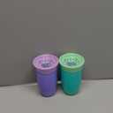 Nuby Wonder Cup - Spill-Proof Toddler Sippy Cups - (3 Pack) 10 oz - Sip from All Sides - Leak Resistant - Spoutless Transition Cup - Aqua/Purple/Pink