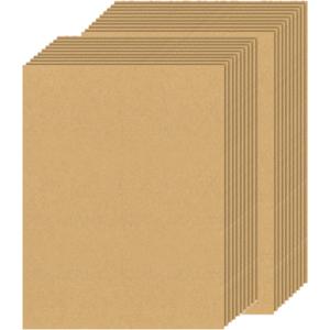 HningBuyox 300 PC Kraft Paper Sheets, Brown Printer Paper, 120g Double Size Brown Stationery Paper for Arts Craft, Drawing, DIY Projects, Invitation, Laser Inkjet Printer Compatible, 8.5 x 11 Inch