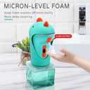 Automatic Soap Dispenser, Cute Touchless Foaming Soap Dispenser, IPX6 Waterproof, 2 Levels Foam Adjustable, Smart Hand Dispenser for Bathroom Kitchen 8.7oz/250ml (Dinosaur)