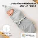 KeaBabies 3-Pack Organic Swaddles for Newborns Girls, Boys with Hats - Soft Cotton Baby Sleep Sacks 0-3 Months, Breathable Baby Hats and Swaddles 0-3 Months, Newborn Essentials Must Haves (Nordic)