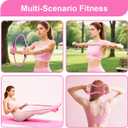 Home Pilates Kit for Women, Workout Set with 12.9" Ring, 9.8" Mini Ball, 4 Fabric Bands, Figure-8 Band, Stretch Band, D-Ring Strap, Cordless Jump Rope, Socks, Carry Bag