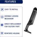 Black Interior Metal Door Handle Front Right Passenger Side Compatible with 1987-1996 Ford Bronco F150 F250 F350 F53 F59 F800,E7TZ1522601A, E7TZ1522600A