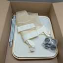 Laundry Hamper with Wheels,20 Gal (75L) Laundry Basket with lid Rolling Clothes Hamper Foldable Dirty Clothes Basket on wheels with Bamboo Frame and Bag for Bedroom, Dorm, Laundry Room-Off White