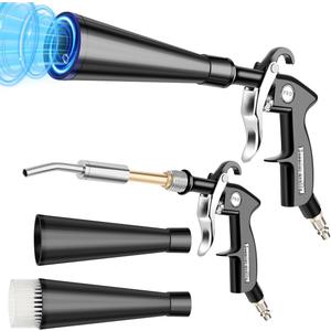 Dry Cleaning Gun,High-Pressure Air Blow Gun,Car Cleaning Gun,Air Nozzle Blow Gun, Car Air Blow Gun with 2 Nozzles,Works with Air Compressor and Quickly removes Surface Dirt and dust
