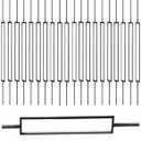 Wrought Iron Balusters 20 Pcs, 1/2 x 44IN Black Rectangular Iron Metal Balusters, Iron Balusters for Indoor or Outdoor Stair Railings, Deck Railings, Satin Railings, Terrace Railing