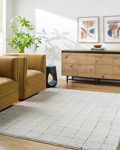 Livabliss x Our PNW Home Cascade Minimalist Area Rug, 5'3" x 7', Ivory