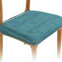 Seat Covers For Dining Chairs - Stretch Jacquard Chair Seat Covers Slipcover Set of 2, Removable Washable Chair Seat Protector for Dining Room, Kitchen, Restaurant, Banquet, No Rear, Dark Green