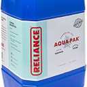 Reliance Products Aqua-Pak 5 Gallon Rigid Water Container, Blue, 11.5 Inch x 9.1 Inch x 15.4 Inch