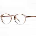 Blue Light Blocking Glasses Round Retro Computer Gaming Glasses Women Men UV Protection AB3303 (Brown)