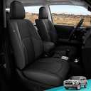 for Toyota 4Runner Seat Covers 2011 2012 2013 2014 2015 2016 2017 2018 2019 2020 2021 2022 2023 2024, Custom Fit Car Seat Covers Full Set, Waterproof Leather, for 5-Seater Model - Black