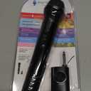 Singing Machine Portable Wireless Microphone (Black) - Premium Unidirectional UHF Wireless Mic for Singing, Speeches & Events - Cordless Mic Compatible with Karaoke Machines, PA Systems & More