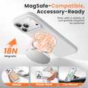 GONEZ Magnetic for iPhone 17 Pro Case, Silicone Cover Light Gray