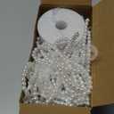 Chunful 37 Pcs Pearl Bow Christmas Tree Ornaments Pearl Bow Beads Garland Decorations for Xmas Cake Holiday Wedding Home Decor Crafts