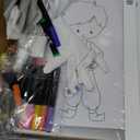 16-Inch Rechargeable LED Drawing Board for Kids with 9 Light Effects & 4 Modes, Includes Adapter, 7 Markers, Tracing Sheets, Gift for Kids/Girls/Teens (White)