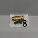 STYDDI Full Flow Brass Garden Hose Shut Off Valve, Heavy Duty 1-Way No Restricted-Flow Water Shut-Off Connector, 3/4 GHT High Flow Hose Ball Valve Adapter Coupling, Lawn Hose-end Flow Control Valve