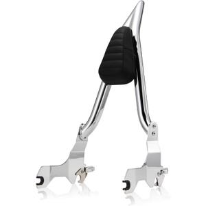 MoKitDora Meathook Sissy Bar Detachable Passenger Backrest for Harley 2018-UP Low Rider Sport Glide Moldes, Chrome