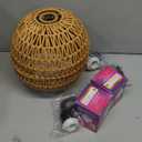 Rope Weave Pendant Light Cover, Rattan Ceiling Shade Light Cover, Retro Weave Ceiling Fixture, Farmhouse Chandelier
 2 pack